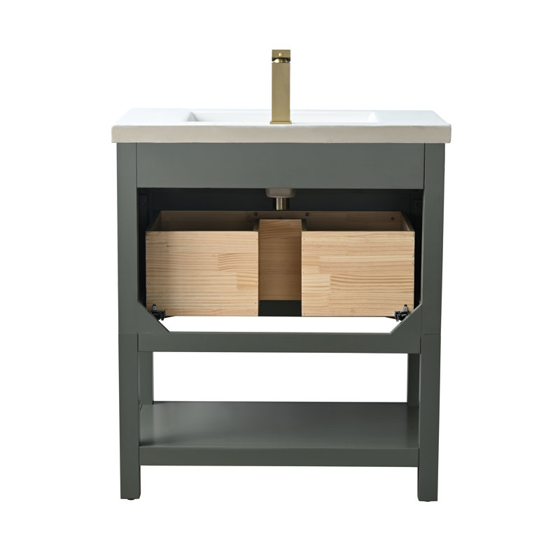 Mercury Row® Vicini 30'' Single Vanity with Ceramic Top & Reviews